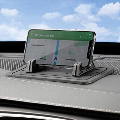 Abbildung von Kremer 3 Teilig KFZ Auto Anti Rutsch Matte mit Halter für Auto, Smartphones Smartphone Halterung