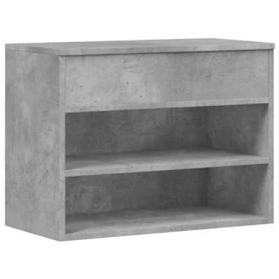 Abbildung von vidaXL Schuhbank Sitzbank Bank Sitztruhe Schuhschrank Schuhablage Schuhregal Schuhaufbewahrung Schuhständer Betongrau 60x30x45cm Holzwerkstoff