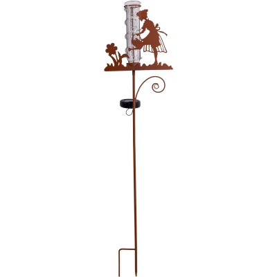 Abbildung von näve LED Solarleuchte, 1 flammig, Regenwassermesser, Akku/Batterie, Material: Eisen, Glas, Kunststoff