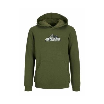 Abbildung von JACK&amp;JONES JUNIOR Jungen Jcomountain Logo Sweat Hood Sn Mni Kapuzenpullover, Cypress, 122 EU