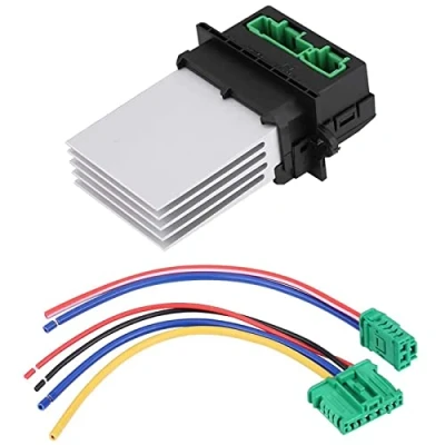 Abbildung von Gebläsewiderstand Klimaanlage, Gebläseregler Widerstand Heizungsmotor mit Kabelsteckerbaum für Citroen C5/C3/C2, 207/406/607/1007, Scenic I/II, 6441L2, 7701048390,