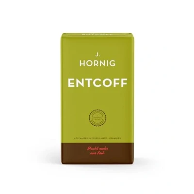 Abbildung von J. Hornig Entcoffeinierter Kaffee gemahlen, Entcoff, 500g, entcoffeiniert mit mildem Geschmack, gemahlener für Filterkaffee, Frenchpress und Espressokocher