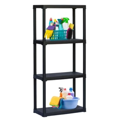 Abbildung von GarPet Mehrzweckregal Steckregal Kunststoff Haushaltsregal Regal 4 Böden 60 x 30 133 cm