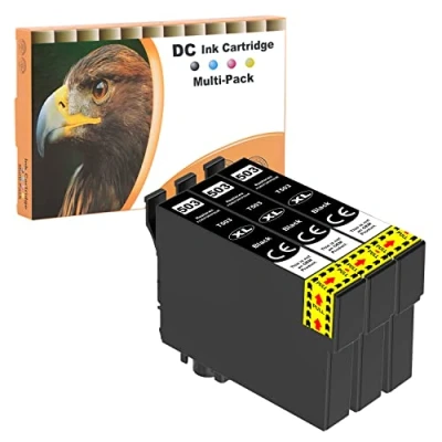 Abbildung von D&amp;C 3X Schwarz Druckerpatronen Kompatibel für Epson 503XL 503 XL Expression Home XP 5200 5205 XP5200 XP5205, Workforce WF 2960 2965 WF2960 WF2965 2960DWF 2965DWF