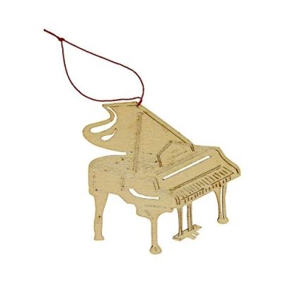 Abbildung von mugesh Anhänger Flügel/Piano Pappelholz Schönes Geschenk für Musiker