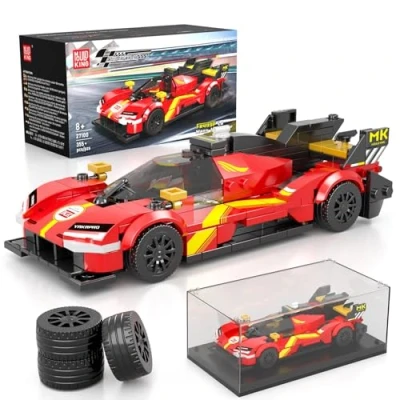 Abbildung von Mould King 27100 Technik Sportwagen Bausteinsets mit Acryl Vitrine Modellautos zum Sammeln, Geschenke für Kinder ab 8+ Jahren/Erwachsene Sammler Enthusiasten (355 Teile)