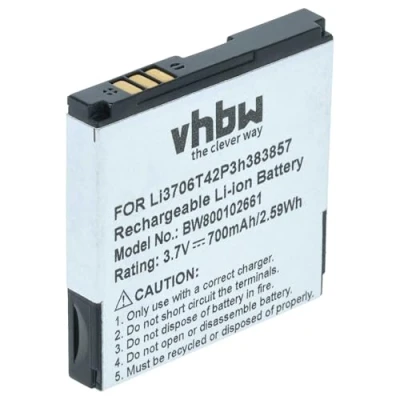 Abbildung von vhbw 1x Akku kompatibel mit Vodafone 246, 225, 125, 246 Handy Smartphone Telefon (700 mAh, 3,7 V, Li Ion)