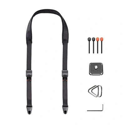 Abbildung von PGYTECH Kamera Schultergurt Breit Kameragurte für Fotografen 110 152 CM Verstellbarer Schnellverschluss Nackengurt DSLR SLR, Nachtschwarz