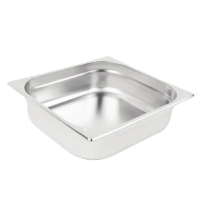 Abbildung von Vogue 2/3 Gastronorm Pfanne, Edelstahl, 8,7 l / 100 mm tiefer Nahrungsmittelbehälter