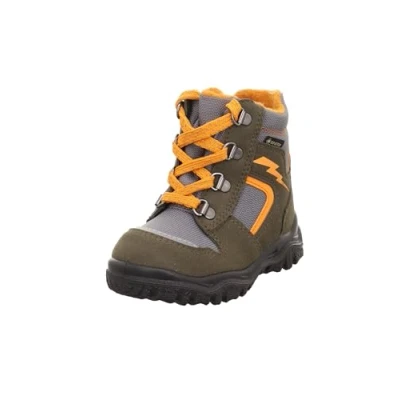Abbildung von Superfit Stiefelette Synthetik \ HUSKY1 Lauflernschuh für Kinder, Größe: 19, Grün/orange Hochwertiges lederimitat