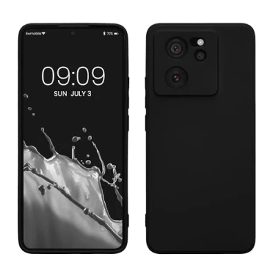 Abbildung von kwmobile Slim Case kompatibel mit Xiaomi 13T / Pro Hülle Handyhülle aus Silikon in Schwarz