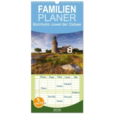 Abbildung von Familienplaner 2025 Bornholm Juwel der Ostsee mit 5 Spalten (Wandkalender, 21 cm x 45 cm), CALVENDO