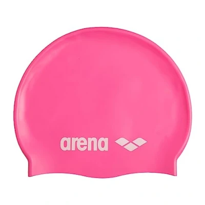 Abbildung von Arena Klassische Unisex Badekappe aus weichem Silikon für Damen und Herren, intensives Training Rennen, komfortabel, rutschfest, Langhaar, Hellrosa