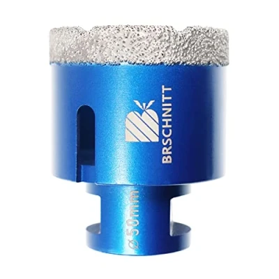 Abbildung von Diamant Fliesenbohrer 50mm M14 Diamantbohrer Lochsäge für Fliesen Porzellan Keramik Marmor Granit Bohrungen, Winkelschleifer