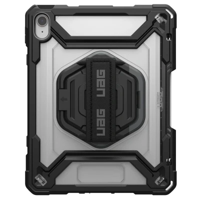Abbildung von URBAN ARMOR GEAR Plasma HK Case Apple iPad 10.9 Hülle (10. Generation 2022) [360 Grad drehbare Handschlaufe, Inkl. Displayschutzfolie, Pencil/Logitech Crayon Halter] transparent/schwarz