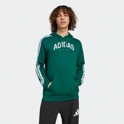 Abbildung von adidas Sportswear Codes Graphic Kapuzenpullover, Herren, Größe: Large, Collegiate green