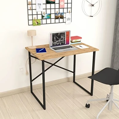 Abbildung von en.casa Schreibtisch, »Tjeldsund« Computertisch 75x90x60cm Eiche