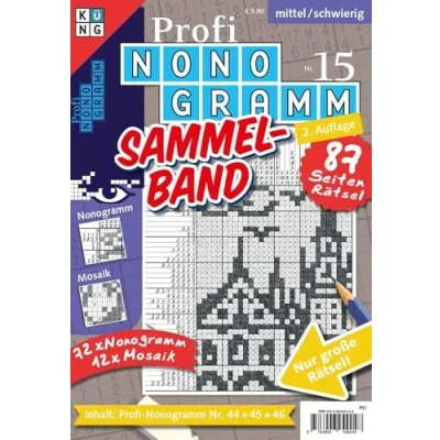 Abbildung von Profi Nonogramm 3er Band Nr. 15 (Pic a Pix: Logik Rätsel): Rätsel fürs Auge