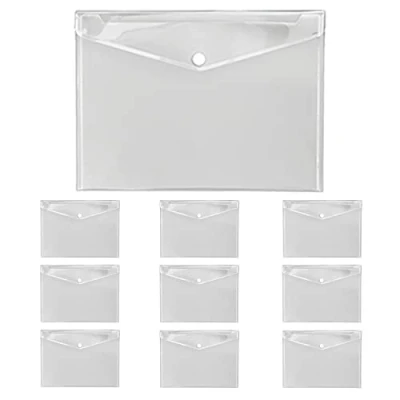 Abbildung von VELOFLEX A452010 Dokumentenhülle Crystal, 10 Stück, DIN A3, Dokumententasche mit Klettverschluss, PP, transparent