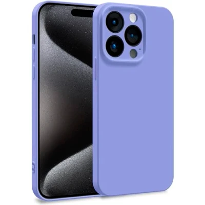 Abbildung von MyGadget Hülle für iPhone 15 Pro Zweilagige Handyhülle mit Kameraschutz Cover Innenfutter &amp; Silikon außen Flieder