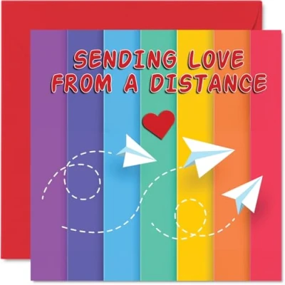 Abbildung von Stuff4 Geburtstagskarte für Männer und Frauen, Regenbogen Liebe, Happy Birthday Karte Mutter, Vater, Bruder, Schwester, Tante, Onkel, Freund, 145 x mm, Geburtstagsgrußkarten