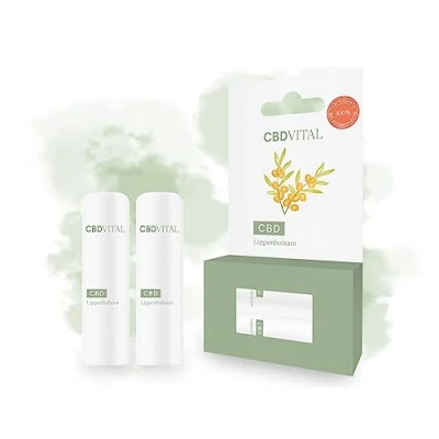 Abbildung von CBD Lippenpflege 100% natürlich Schnelle Hilfe für trockene Lippen Mit Veganes Lippenbalsam Ringelblume, Sanddorn, Propolis &amp; Cannabidiol Ideal geeignet Männer Frauen