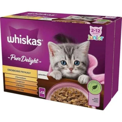 Abbildung von Whiskas Sasz Potr Pur Del Jun Geflügel 12x85g
