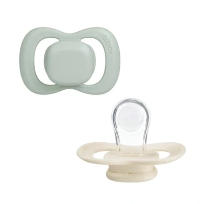Abbildung von b.box Baby Schnuller Größe 2 (2er Pack) Silikon Sauger und Schild im Symmetrischen Design Bleibt Sauber BPA Frei ab 6 Monate