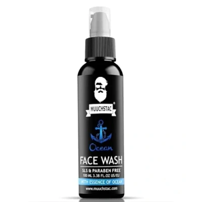 Abbildung von Men’s Ocean Face Wash, Anti Acne &amp; Pimple, 12 hrs Moisturizes, All Skin Types, Brightening, No SLS, Silicone and Paraben, 100 Ml.