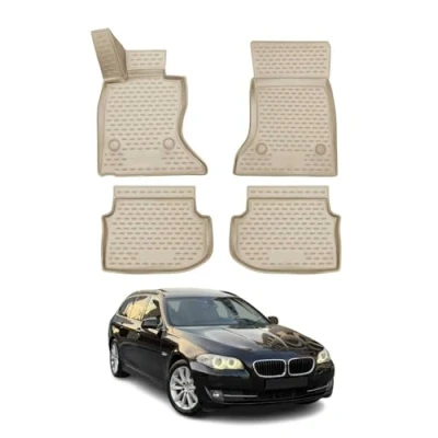Abbildung von OMAC 1218444BG 2 Fußmattensatz TPE (thermoplastischer Elastomer) 4 beige BMW: 5 Touring