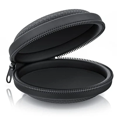 Abbildung von CSL Kopfhörer Schutztasche formstabile Nylontasche weiches Stoffinnenfutter schwarz