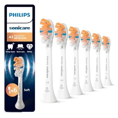 Abbildung von HX9096/87 A3 All in One Brush Head White 6pk