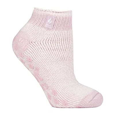 Abbildung von HEAT HOLDERS Damen Socken Kurz Warm Quarter Füßlinge Thermosocken Sneaker mit ABS (37 42, Staubrosa (Pisa))