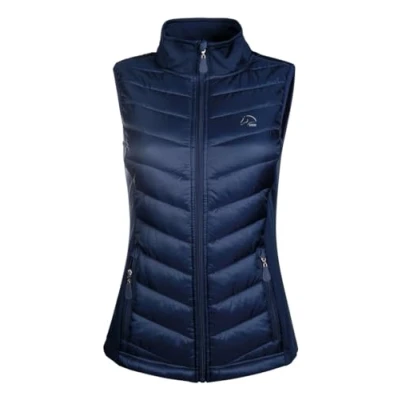Abbildung von HKM Mädchen Basel Style Nylon Weste, Dunkelblau, 164
