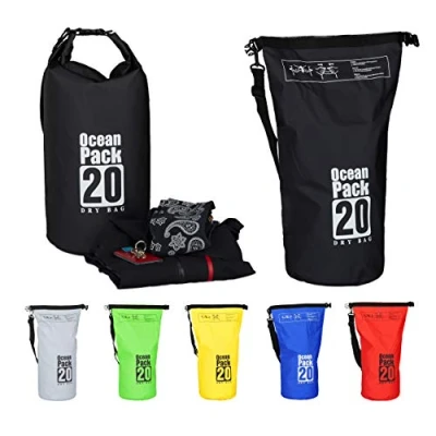 Abbildung von relaxdays Packsack Ocean Pack 20L wasserdicht, Schwarz