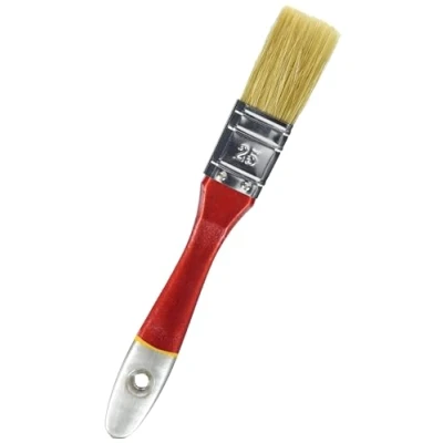 Abbildung von HARDY WORKING TOOLS Flachpinsel Set 6 teilig, Stück 25 mm Breite, Malerpinsel mit Holzgriff, Lackpinsel Serie *33*, 6PCS, Pinselset A0200 330610