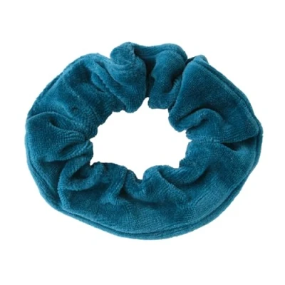 Abbildung von Damen Nicky Scrunchies Haargummis Bio Baumwolle Haarband Mädchen Frauen (Ozeanblau)