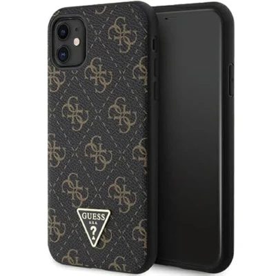Abbildung von Guess GUHCN61PG4GPK Hülle für iPhone 11 / Xr 6,1&quot; Schwarz hardcase 4G Triangle Metal Logo