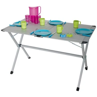 Abbildung von Euro Trail Tische Aluminium Rolltisch St Pierre L 140 x 80 cmit Höhe 70 cm, 71787