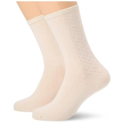 Abbildung von BOSS Damen 2p Monogram Cc W Regular Socks, Open White119, 35 38 EU