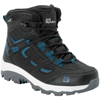 Abbildung von Jack Wolfskin VOJO Texapore MID Unisex Hikingschuh für Kinder, Größe: 28, Schwarz Textil/synthetik