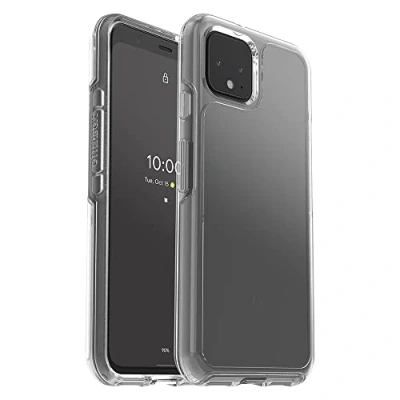 Abbildung von OtterBox Symmetry Clear Hülle für Pixel 4, stoßfest, sturzsicher, schützende dünne Hülle, 3x getestet nach Militärstandard, Transparent