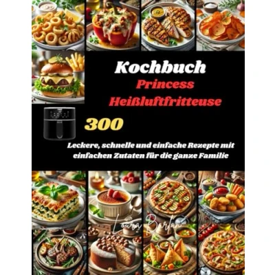 Abbildung von Kochbuch Princess Heißluftfritteuse: 300 Leckere, schnelle und einfache Rezepte mit einfachen Zutaten für die ganze Familie
