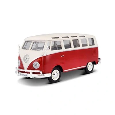 Abbildung von Maisto® Modellauto VW Bus T1 Samba rot weiß 1:25 1:24 Maisto, Maßstab
