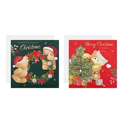 Abbildung von Hallmark Weihnachtskarten für Wohltätigkeitsorganisationen, 16 Stück in 2 festlichen Designs