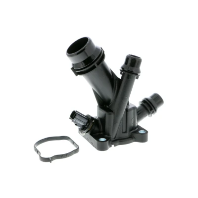 Abbildung von VEMO V95 99 0013 Kühlwasserthermostat 90 Q+, Erstausrüsterqualität mit Dichtung Gehäuse VOLVO: V50, V70 3, S60 II