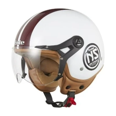 Abbildung von EOLE NSWHITE004 Jethelm XL, 61 cm weiß/rot ECE 22.06