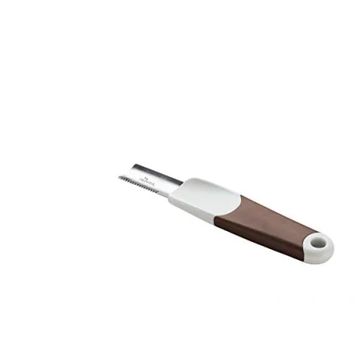 Abbildung von Hunter Tierbedarf Fellkamm Trimmmesser Spa gebogen braun/grau für Hunde