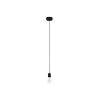 Abbildung von Eglo 43801 Hängeleuchte YORTH Stahl nickel nero, schwarz E27 1X40W H:150cm Ø5cm dimmbar