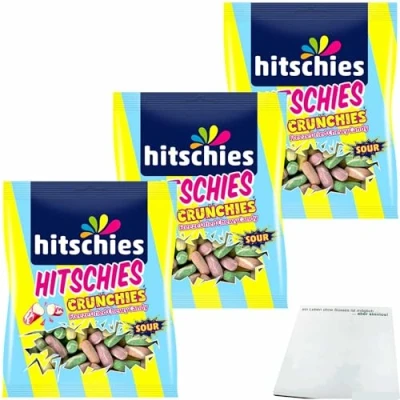 Abbildung von usy Bundle für hitschies Crunchies Sour Mix 3er Pack (3x75g Beutel) + Block